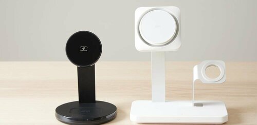 縦長だからデスクに置いても邪魔になりにくい 3in1ワイヤレス充電器おすすめ イメージ