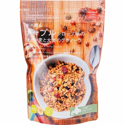 グラノーラおすすめ 日本食品製造 メープルシロップ味のオーツ麦と大麦のグラノーラ イメージ1