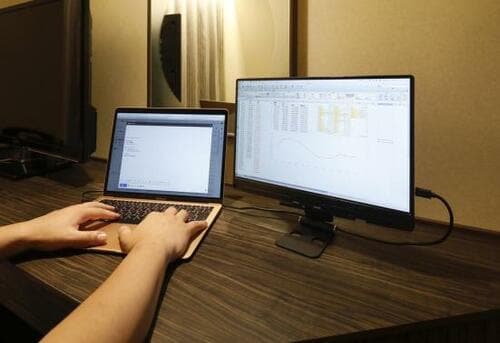 持ち運べる極薄モニターならどこでも2画面で効率UP! イメージ
