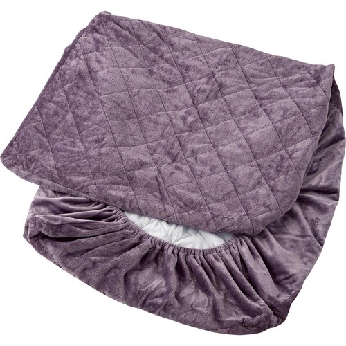 冬用敷きパッドおすすめ ニッセン 吸湿発熱フランネル ボックスシーツ 一体型敷きパッド 蓄熱保温わた入(ウォームコア) イメージ1