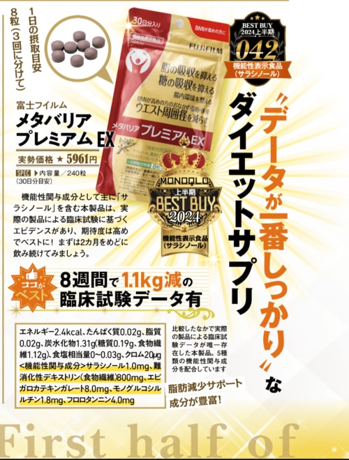 【MONOQLO2024上半期ベストバイ】の記事一覧はこちら 機能性表示食品おすすめ イメージ2