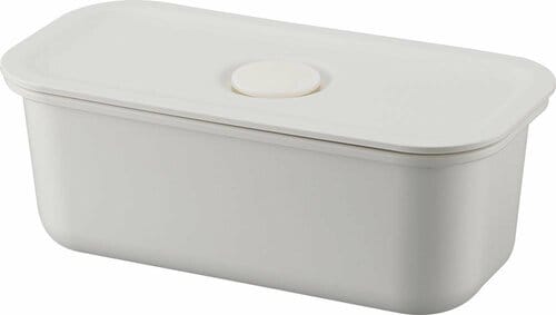 無印良品「ポリプロピレン保存容器になるバルブ付弁当箱・白 ロング/約175ml」 イメージ