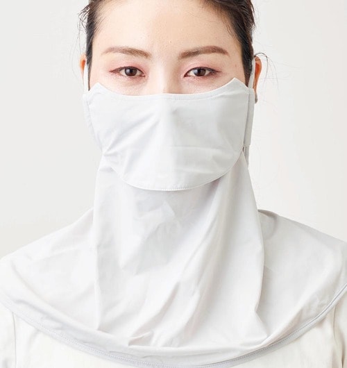 つけ心地：立体形状でスッキリ見える UVカットフェイスカバーおすすめ イメージ