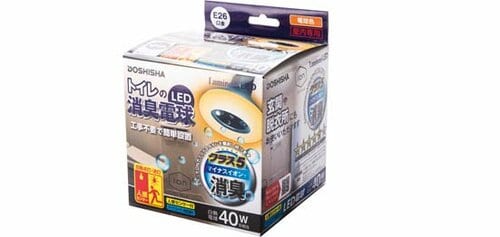 ドウシシャ:ルミナス:トイレのLED消臭電球:マイナスイオン:トイレ消臭:電球