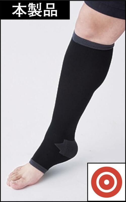 ①着圧ソックスは適度な着圧でむくみを予防します イメージ