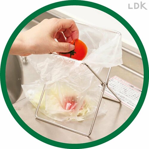 口は片手で閉じられる ポリ袋ホルダーおすすめ イメージ