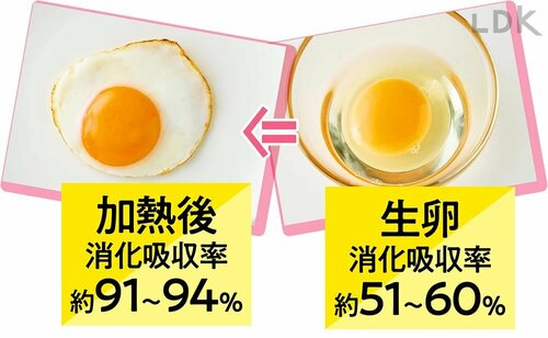 たんぱく質の吸収率を上げるなら加熱して食べるといい イメージ