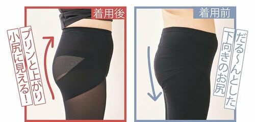 お尻が上がると脚長に見える イメージ