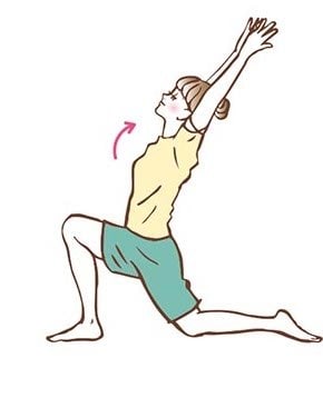 Step3:息を吸いながら両手を上げる イメージ