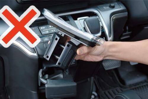 要注意ポイント：引き出し式ホルダーには使用できません イメージ