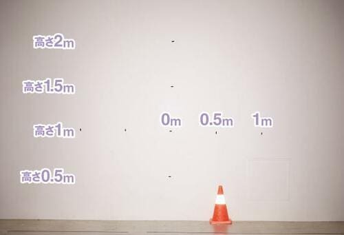 5m・10mの距離で2箇所の照度を計測 イメージ