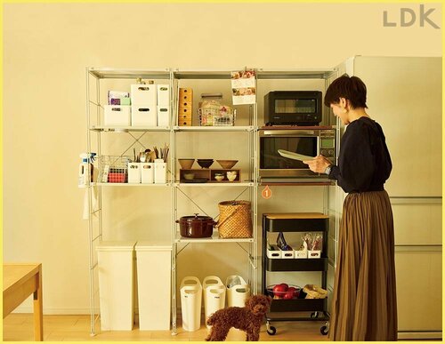 モノの出入りが激しいキッチンに置いても対応力バツグン! 無印のスチールワゴンの使い方おすすめ イメージ2