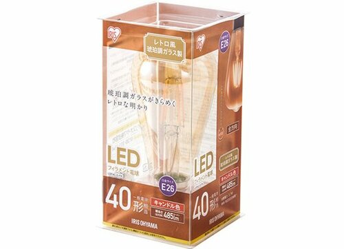 アイリスオーヤマ:LEDフィラメント レトロ球:電球