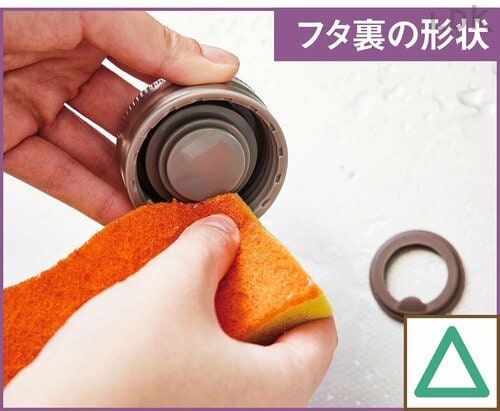 溝の多いフタ裏は洗いにくい 水筒おすすめ イメージ