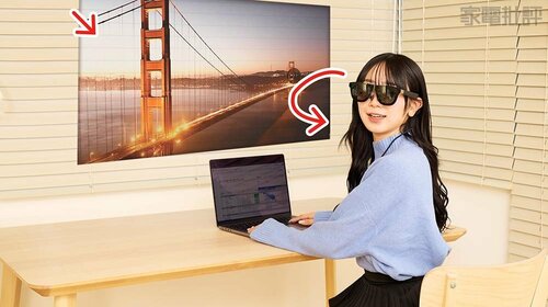3DoF(固定画面)をオンにすると顔を動かしても映像は空中に固定 XRグラスおすすめ イメージ