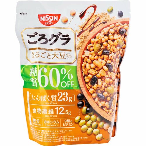 グラノーラおすすめ 日清シスコ ごろグラ 糖質60%オフ まるごと大豆 イメージ1