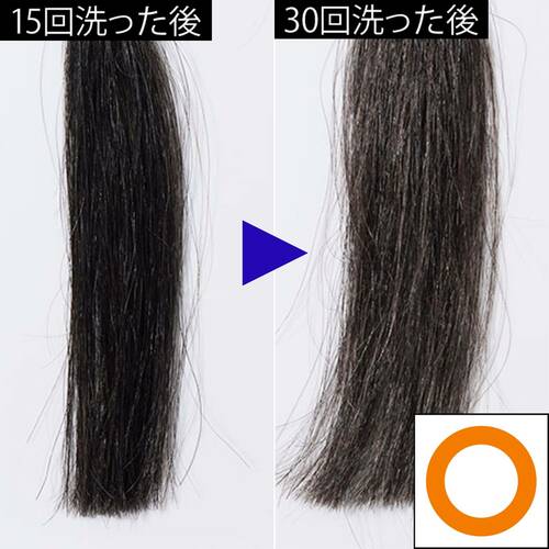 15回洗った後→30回洗った後 メンズ白髪染めおすすめ イメージ