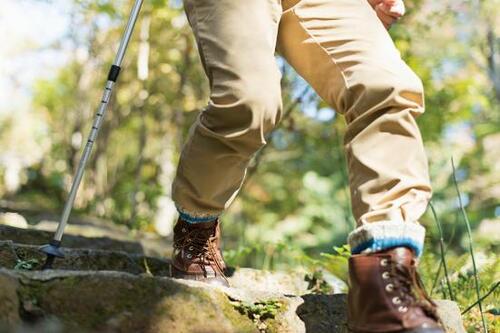 Hikeup高トップ男性ハイキングブーツ冬アウトドアシューズレースアップ