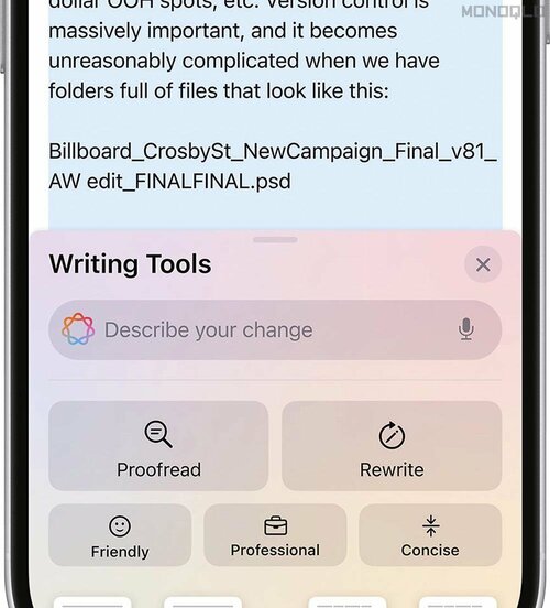 ついにApple独自のAI機能に対応。文章や画像が一瞬で生成できる! iPhone16裏ワザおすすめ イメージ2