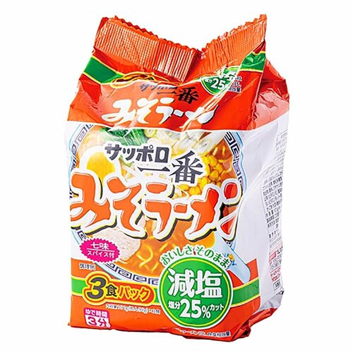 減塩レトルト食品おすすめ サンヨー食品 サッポロ一番 減塩 みそラーメン イメージ