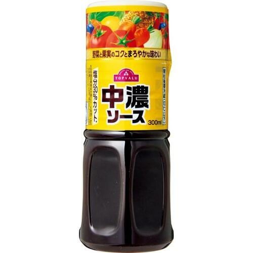 イオントップバリュ:トップバリュ 野菜と果実のコクと旨み 中濃ソース:調味料