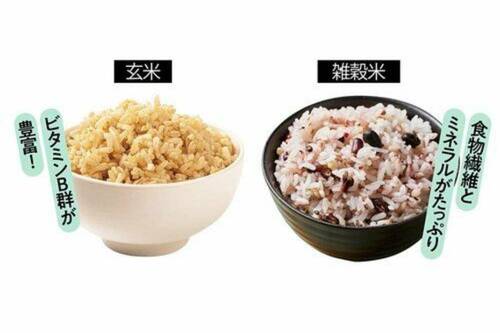 玄米や雑穀米でビタミンや食物繊維プラス イメージ