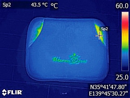 テスト1:あったか持続度 充電式湯たんぽおすすめ イメージ