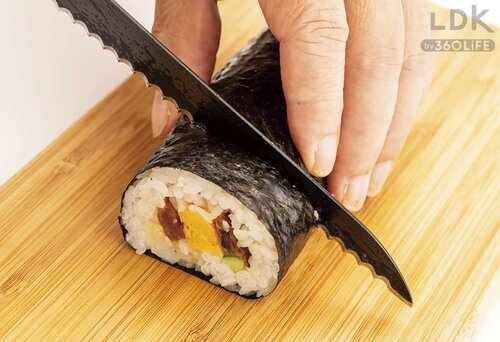 2:のりが切れるよう刃を入れる パン切り包丁おすすめ イメージ