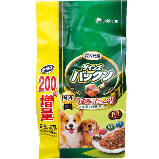 ユニ・チャーム モイスト:愛犬元気 ゲインズパックン 全成長段階用:ドッグフード