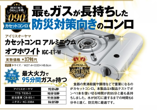 【MONOQLO2024上半期ベストバイ】の記事一覧はこちら カセットコンロおすすめ イメージ2