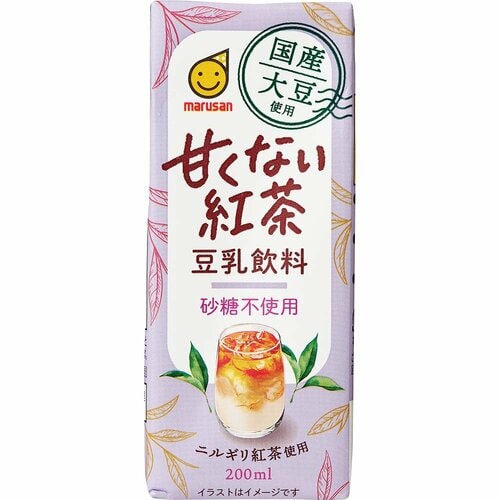 豆乳飲料おすすめ マルサンアイ 国産大豆使用 豆乳飲料 甘くない紅茶 イメージ