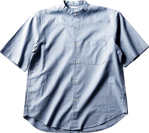 アイテム1：GU「リネンブレンド バンドカラーシャツ」 イメージ