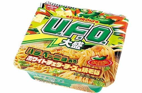 日清食品:日清焼そばU.F.O. 大盛 ハラペーニョ香るホワイトチェダーチーズ味焼そば:インスタント食品