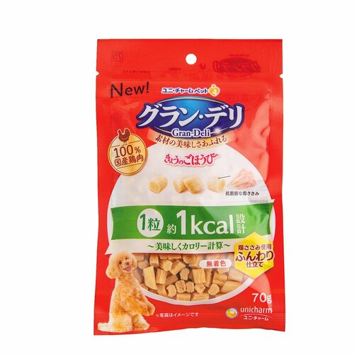 犬用おやつおすすめ ユニ・チャーム グラン・デリ きょうのごほうび 美味しくカロリー計算 ふんわり仕立て イメージ1
