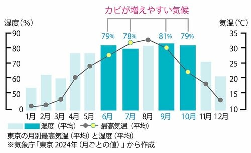 かび対策は、梅雨時季、夏の終わりの手入れが大切 防カビ剤おすすめ イメージ
