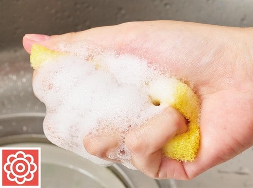 少量の洗剤で泡がしっかり立つ! キッチンスポンジおすすめ イメージ
