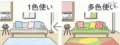 多色使いより1色投入のほうが簡単にアカ抜けが叶う イメージ