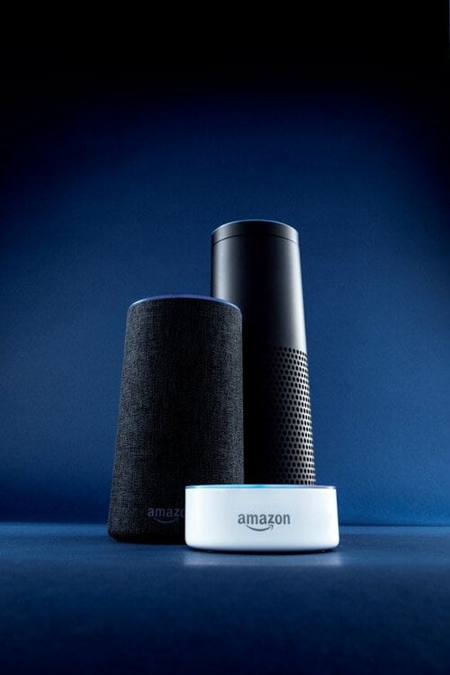 Q2：Amazon Echoの種類は？A2：3サイズ展開です イメージ