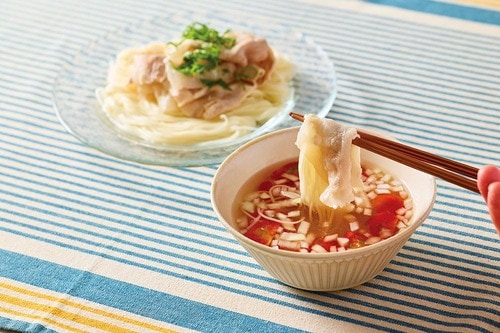 豚バラしゃぶしゃぶトマトそうめん 白だしおすすめ イメージ