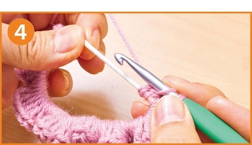 「もこもこフリルシュシュ」の編み方 イメージ4