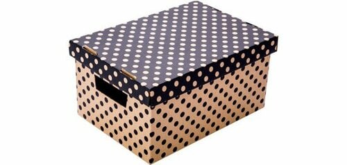 ダイソー:水玉ボックス