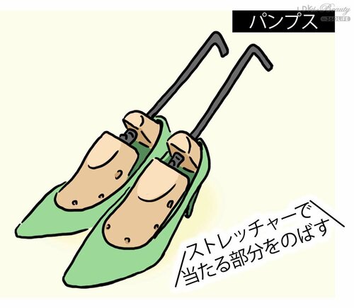 ストレッチャーで伸ばす方法も 靴擦れ防止アイテムおすすめ イメージ