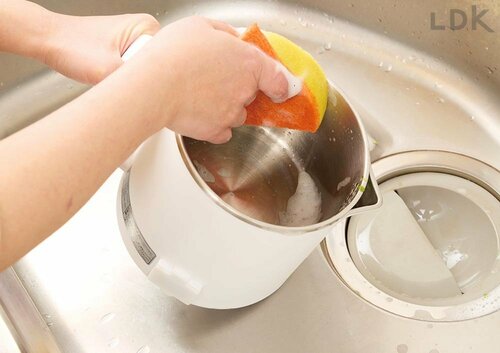 洗剤で洗ってお手入れできる ニトリの1台3役電気ケトルおすすめ イメージ