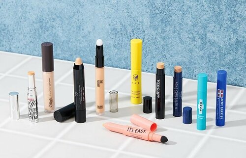 比較検証用のたくさんのメンズコンシーラー