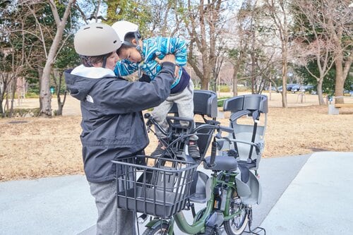 別売りの前乗せシートも使いやすい！ 電動アシスト自転車おすすめ イメージ