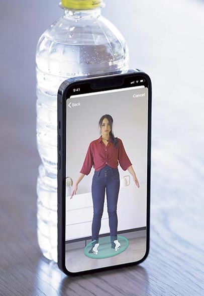STEP3:画面の指示に従って採寸開始