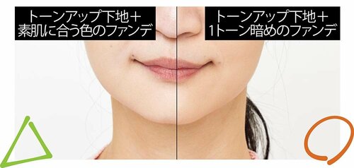 トーンアップ下地なら1トーン暗めを イメージ