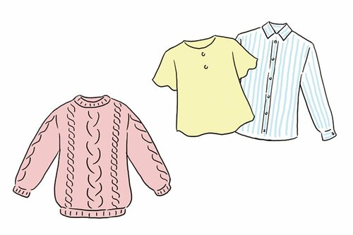 柔軟剤使用が特に向いている衣類のイラスト