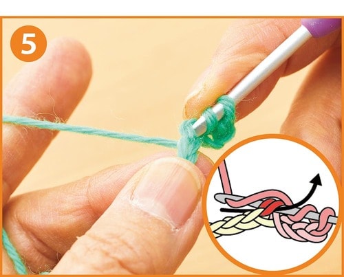 「長編み」の編み方 イメージ6