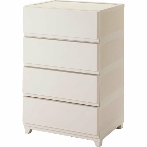 LOWYAの家具おすすめ LOWYA 衣類 収納 プラスチック収納 ワイド 壁付[幅54] [4段] イメージ